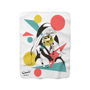 BISHT Sherpa Fleece Blanket | Abstract Sheikha