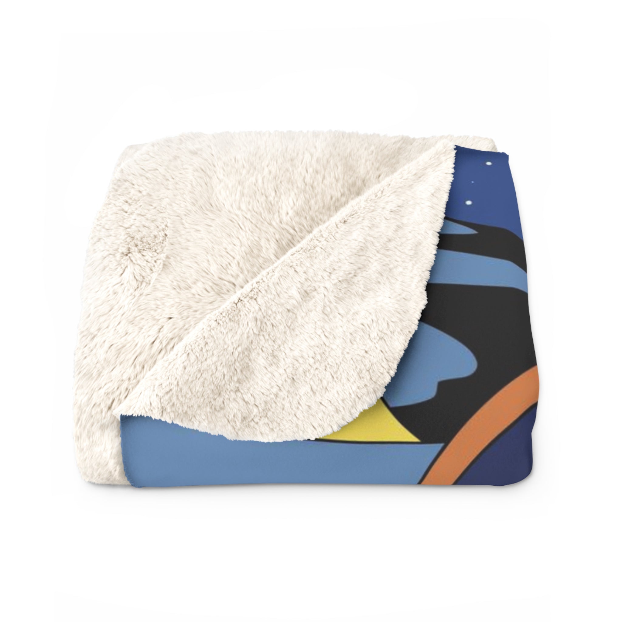 BISHT Sherpa Fleece Blanket | Abstract Bedouiyya