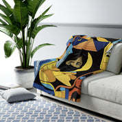 BISHT Sherpa Fleece Blanket | Abstract Bedouiyya