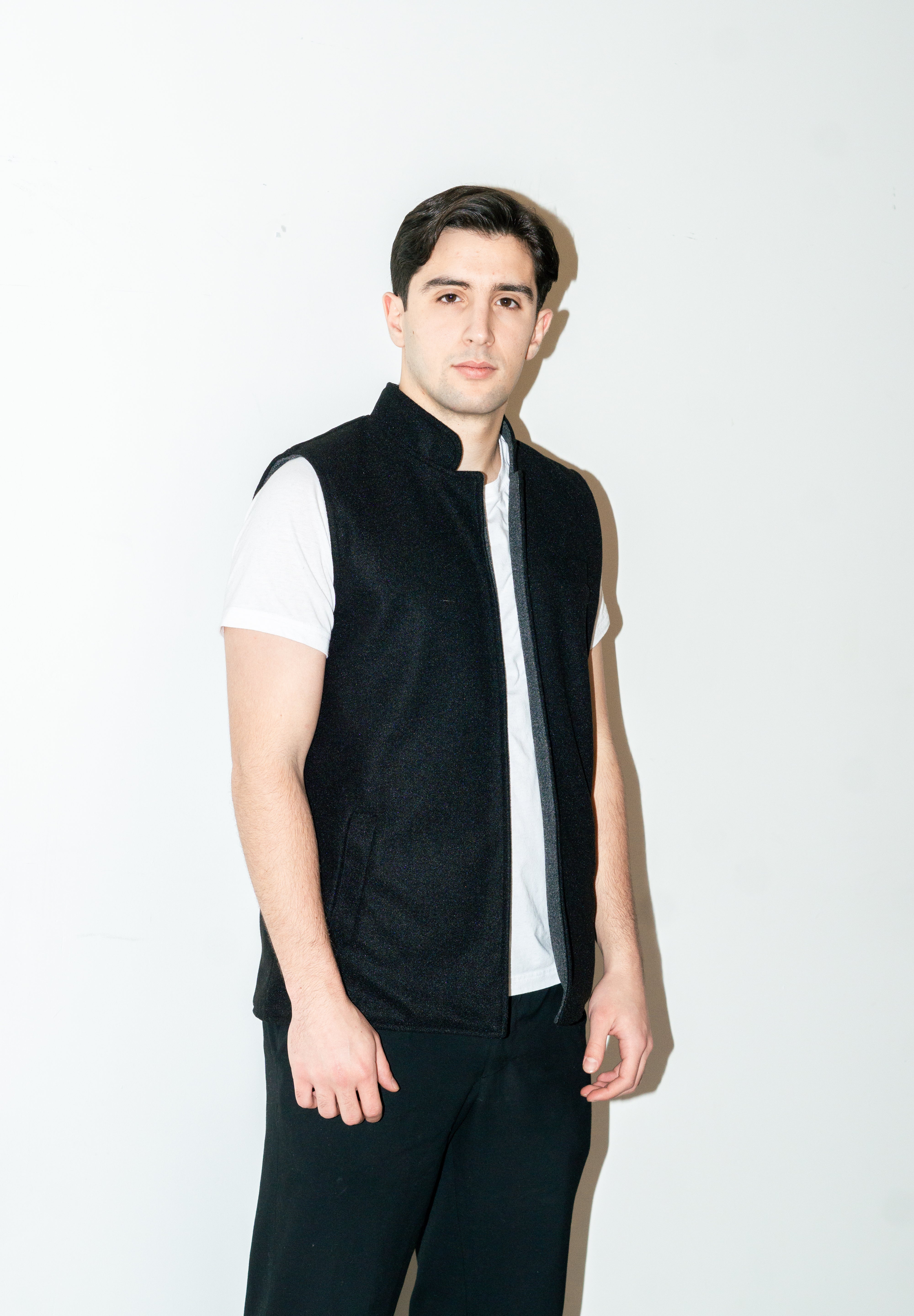 Al-Sudeiri Vest / Reversible - Charcoal and Black (No Zip)